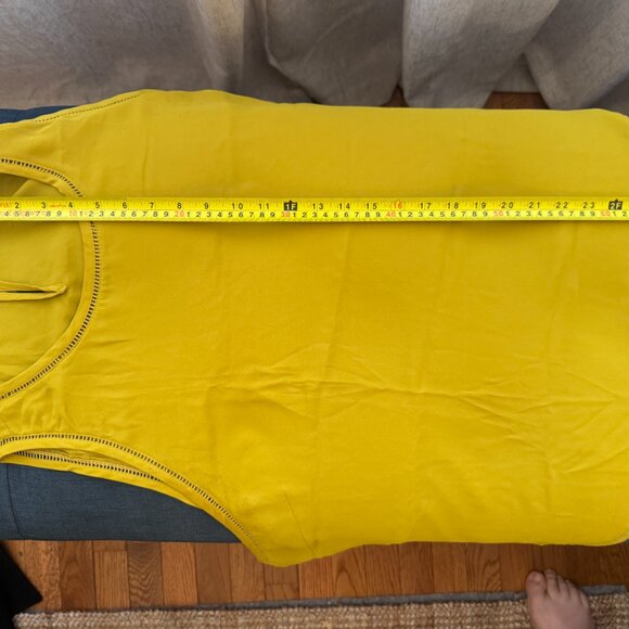 J Crew Drapey sleeveless top with ladder trim, size 24 in Faded Avocado - Picture 5 of 5